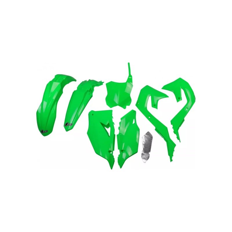 Komplet plastików UFO Kawasaki KXF 250 2021 KXF 450 19-21 zielony Fluo