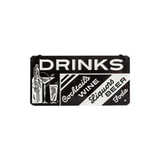 Zawieszka blaszana na ścianę 10x20cm Drinks