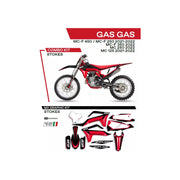 Okleina motocyklowa UFO Stokes GAS GAS MC 125 21-22 MC 250 22 MCF 250 350 450 21-22 czarny
