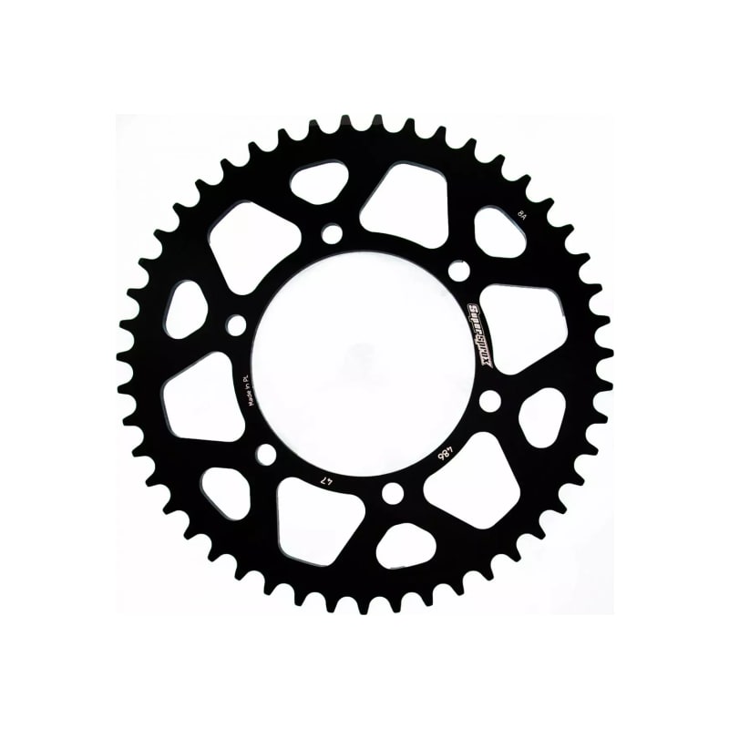 Zębatka tył aluminiowa Supersprox RAL-486:47-BLK 47z rozmiar 520 czarny
