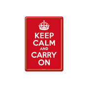 Pocztówka blaszana 14x10cm Keep Calm and Carry on