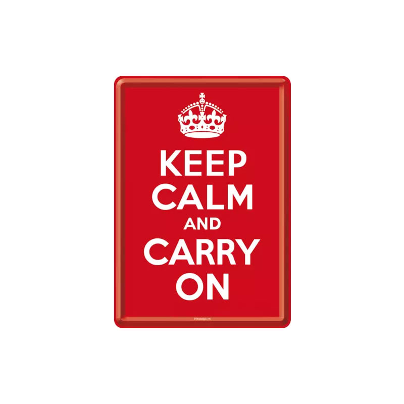 Pocztówka blaszana 14x10cm Keep Calm and Carry on