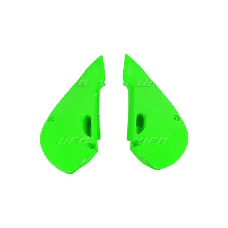 Komplet plastikowych osłon bocznych tylnych UFO Kawasaki KX zielony