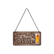 Zawieszka blaszana na ścianę 10x20cm Welcome Beer Garden