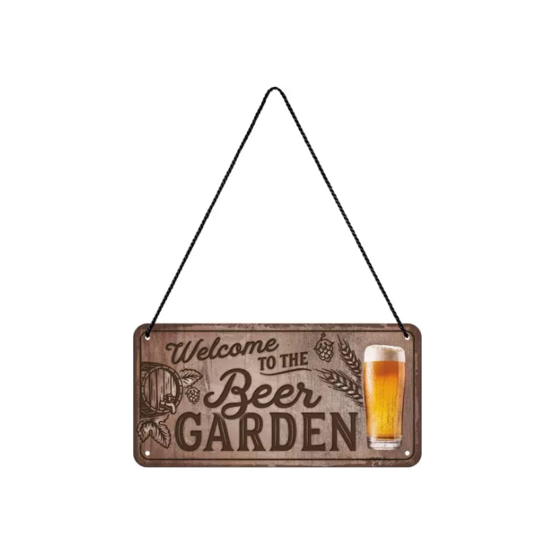 Zawieszka blaszana na ścianę 10x20cm Welcome Beer Garden
