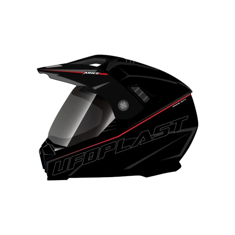 Kask motocyklowy enduro UFO Aries Dual Tourer czarny S