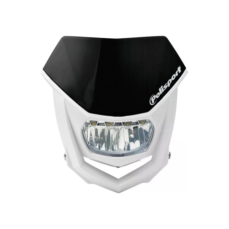 Lampa owiewka przód Polisport LED biało-czarna