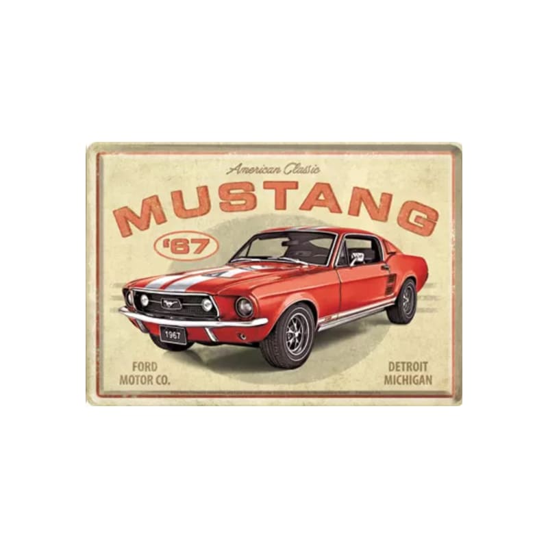 Pocztówka blaszana 14x10cm Ford Mustang