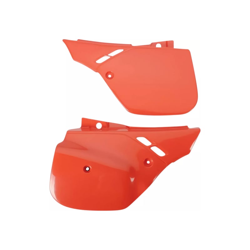 Komplet plastikowych osłon bocznych tylnych UFO Honda CR 125 89-90 pomarańczowy