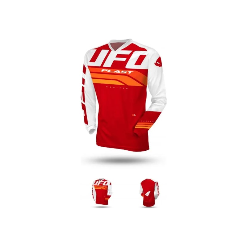 Bluza cross enduro UFO Horizon czerwony biały XXXL