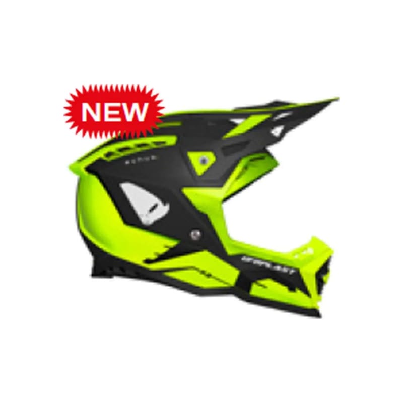 Kask motocyklowy cross enduro UFO Echus czarny/żółty fluo XL