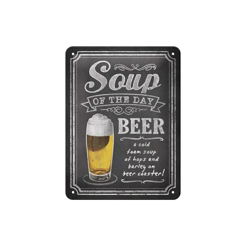 Plakat blaszany 15x20cm Soup of the Day
