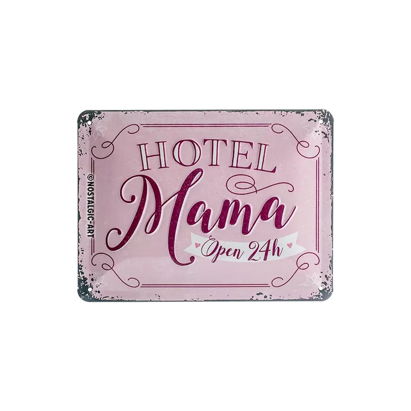Plakat blaszany 15x20cm Hotel Mama