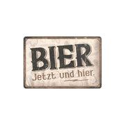 Plakat blaszany 20x30cm Bier jetzt und hier