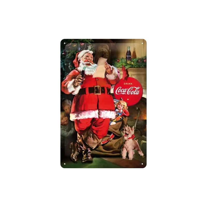 Plakat blaszany 20x30cm Coca-Cola Santa Colla
