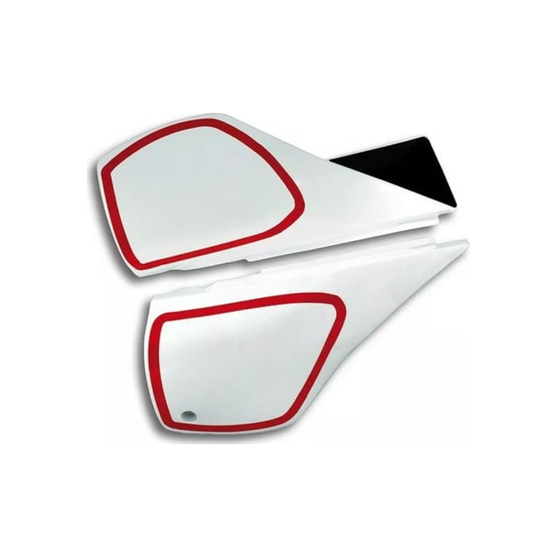 Komplet plastikowych osłon bocznych tylnych UFO Yamaha TT 600 84-92 biały komplet