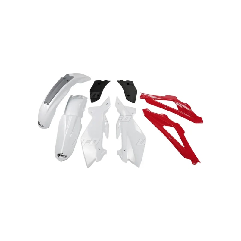Komplet plastików UFO Husqvarna CR 125 250 2T 07-08 biały czerwony czarny