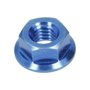 Nakrętka kołnierzowa zębatki HLP M6x1.00mm tytan niebieski
