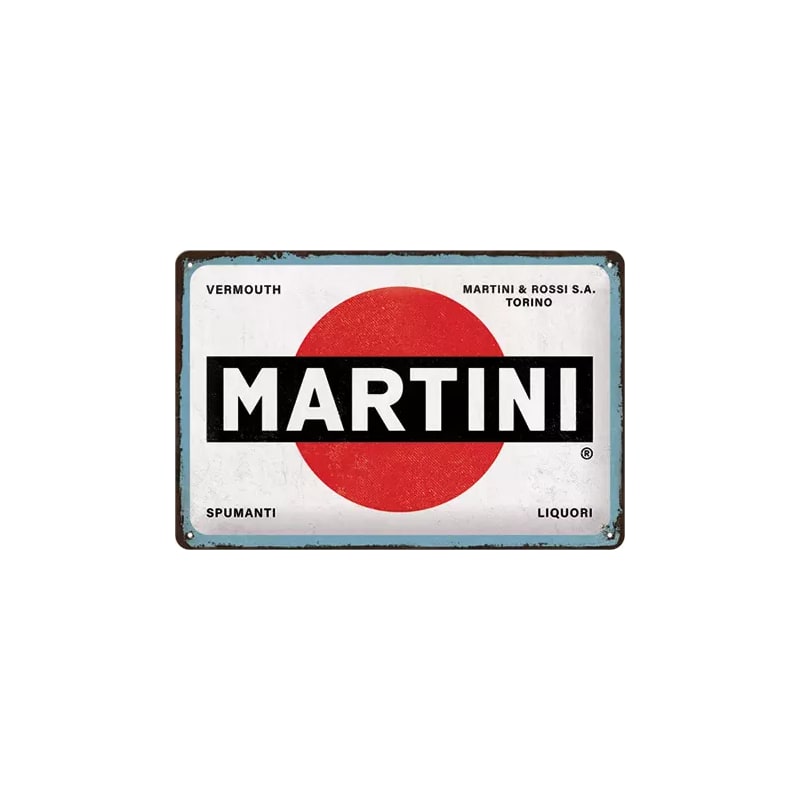 Plakat blaszany 20x30cm Martini logo white