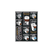 Magnesy na lodówkę zestaw 9szt. Anatomy of Coffee