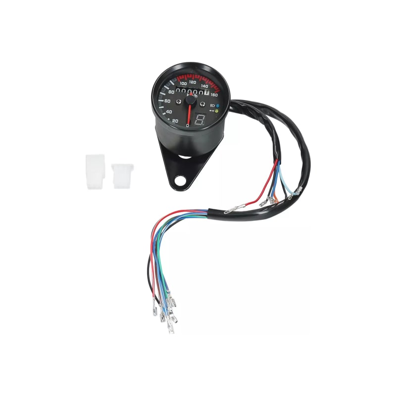 Licznik motocyklowy uniwersalny Led HLP czarny