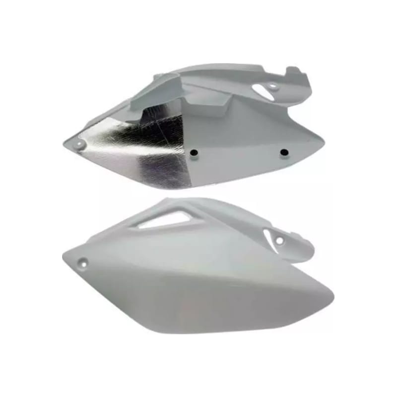 Komplet plastikowych osłon bocznych tylnych UFO Honda CRF 250R 06-09 białe