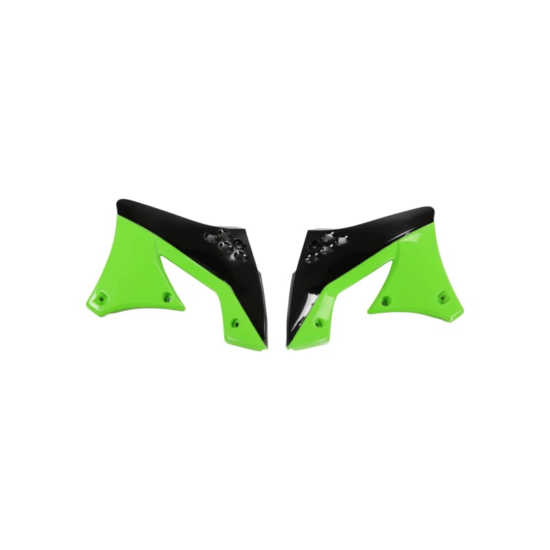 Osłony chłodnicy UFO Kawasaki KXF 250 09-11 OEM czarne zielone