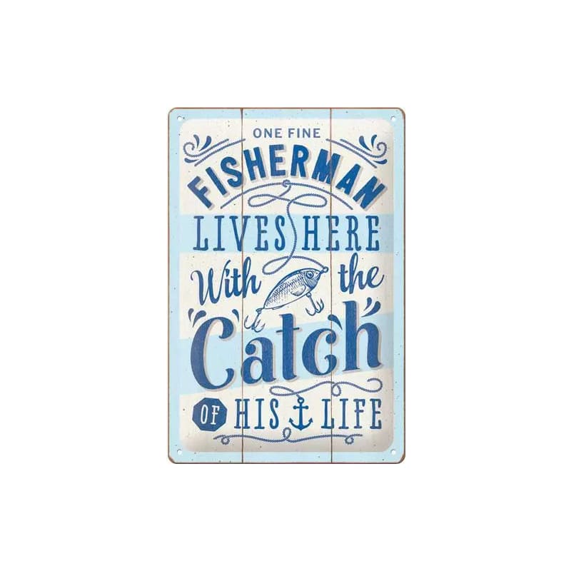 Plakat blaszany 20x30cm Fisherman Catch