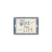 Pocztówka blaszana 14x10cm Happy Wife Happ