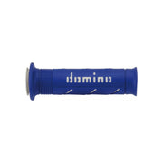 Manetki kierownicy Domino A250 Road Racing niebieski biały 22mm 125mm otwarte