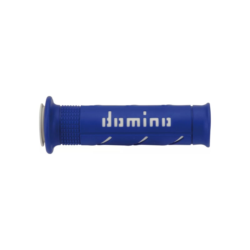 Manetki kierownicy Domino A250 Road Racing niebieski biały 22mm 125mm otwarte