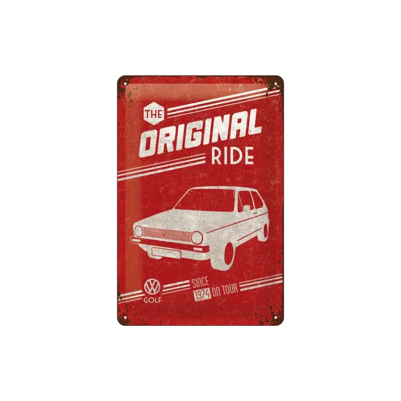 Plakat blaszany 20x30cm VW Golf The Original