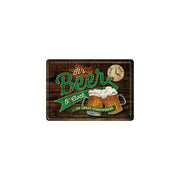 Pocztówka blaszana 14x10cm Beer O`Clock