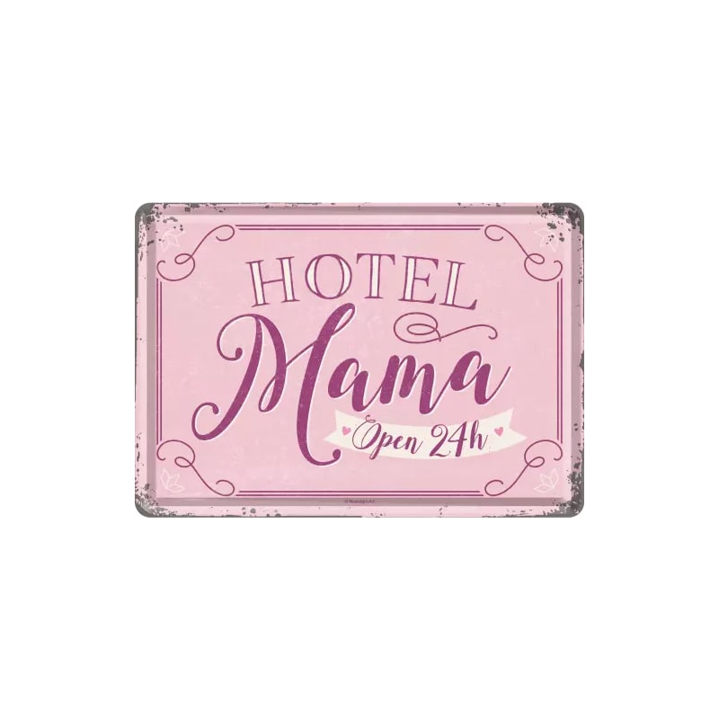 Pocztówka blaszana 14x10cm Hotel Mama