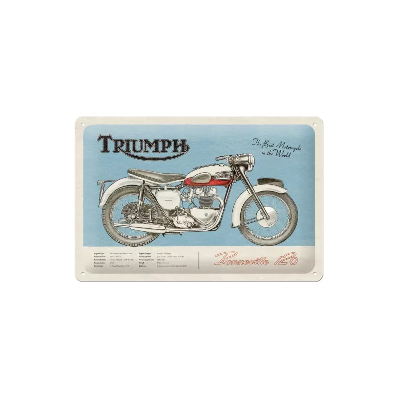 Plakat blaszany 20x30cm Triumph Bonneville