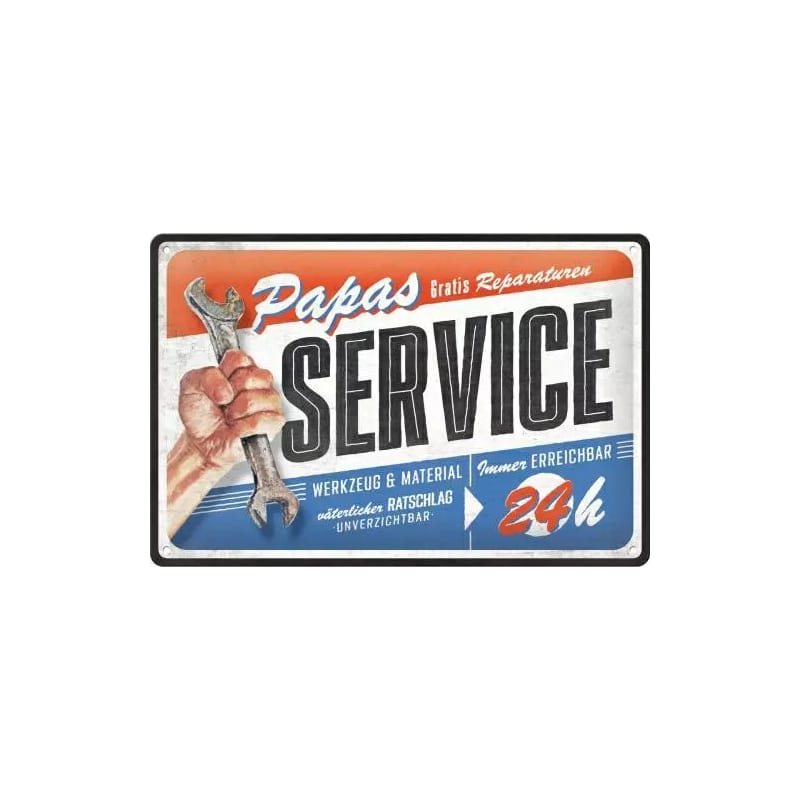 Plakat blaszany 20x30cm Papas Service