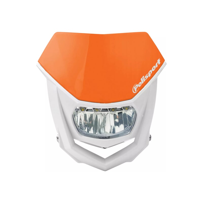 Lampa owiewka przód Polisport LED biało-pomarańczowa