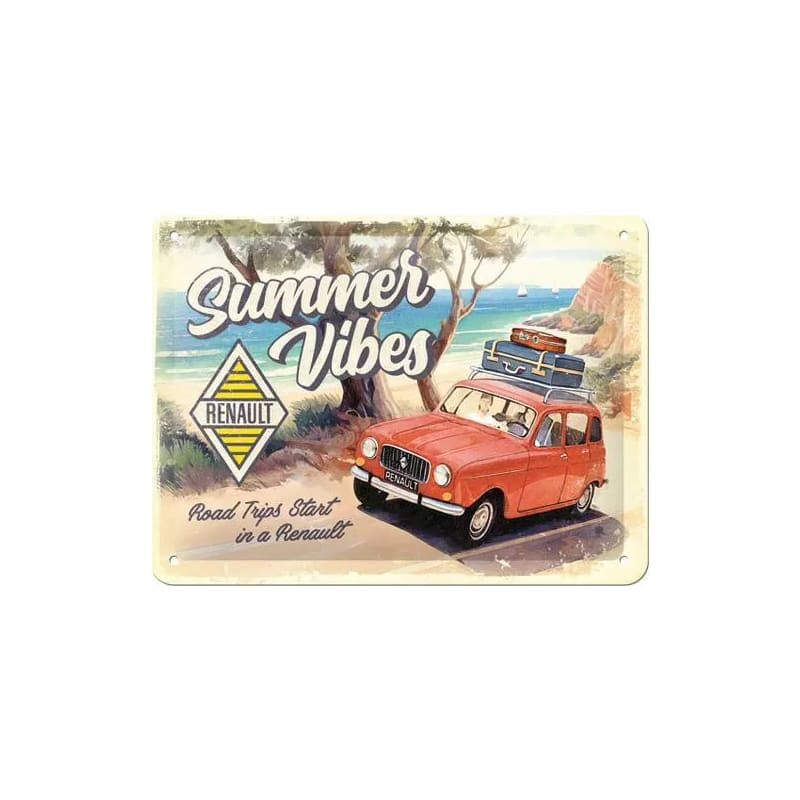 Plakat blaszany 15x20cm Renault Summer Vibes