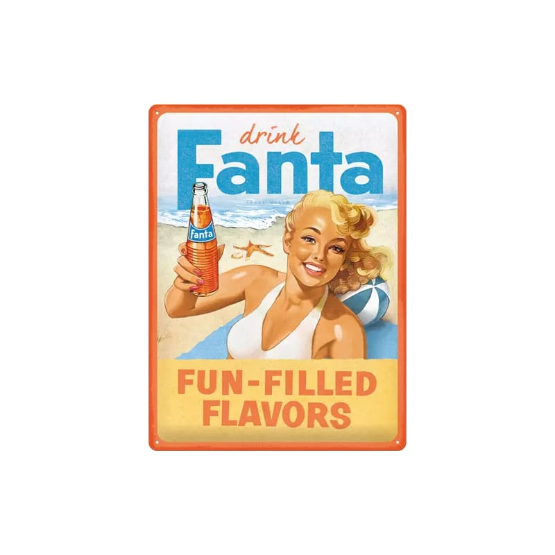 Plakat blaszany 30x40cm Fanta Beach Girl