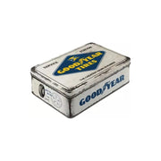 Puszka blaszana płaska Goodyear-Logo Whit
