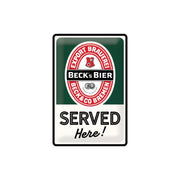 Plakat blaszany 20x30cm Becks-Served Here
