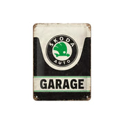Plakat blaszany 15x20cm Skoda Garage