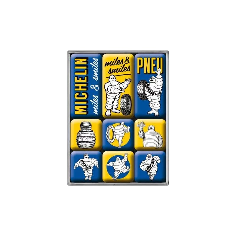 Magnesy na lodówkę zestaw 9szt. Michelin Logo