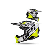 Kask motocyklowy cross enduro UFO Interpid biały/czarny M
