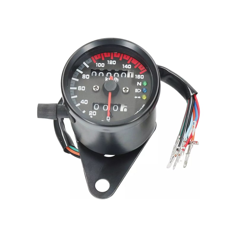 Licznik motocyklowy z sygnalizacją Led HLP czarny