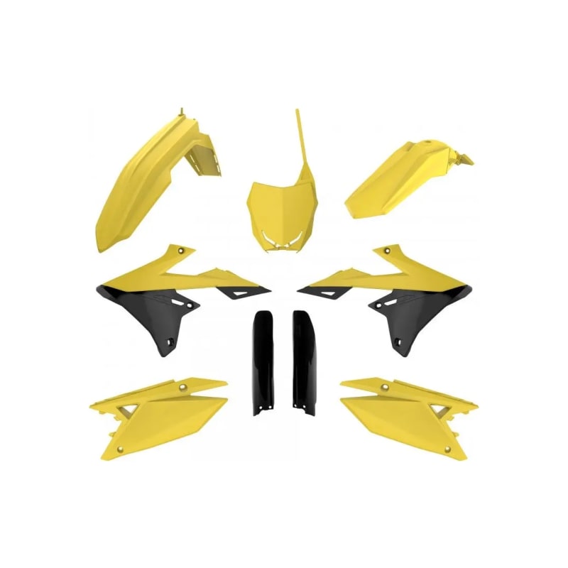 Zestaw plastików Polisport Suzuki RMZ 250 450 18-26 żółty-czarny