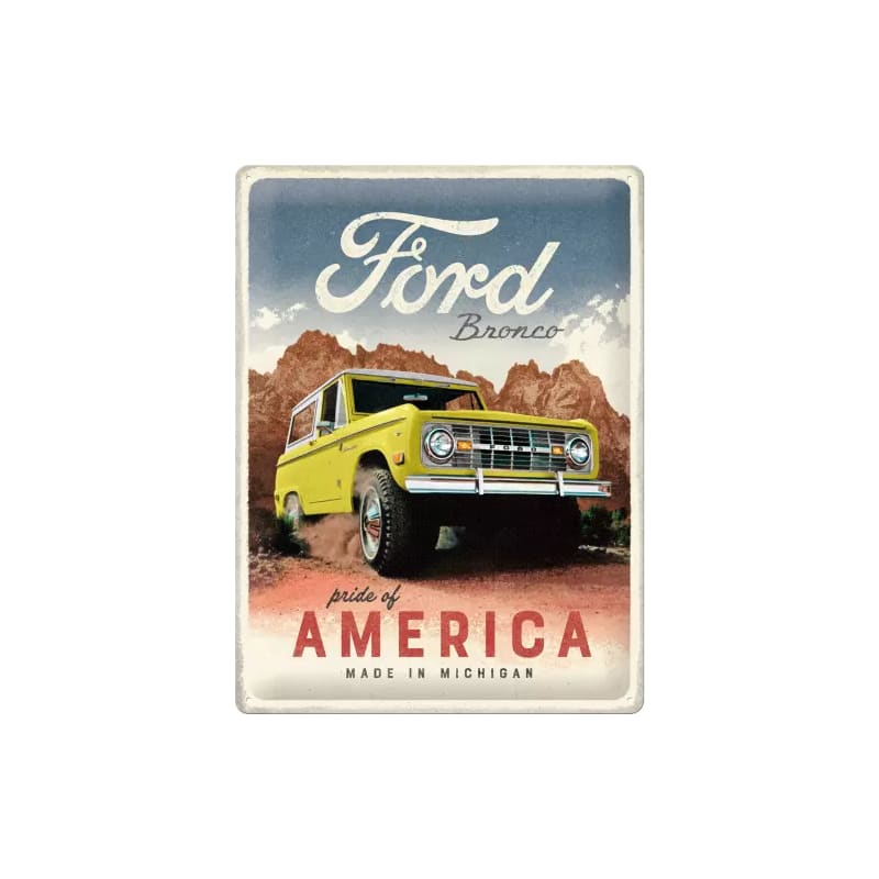 Plakat blaszany 30x40cm Ford Bronco Pride