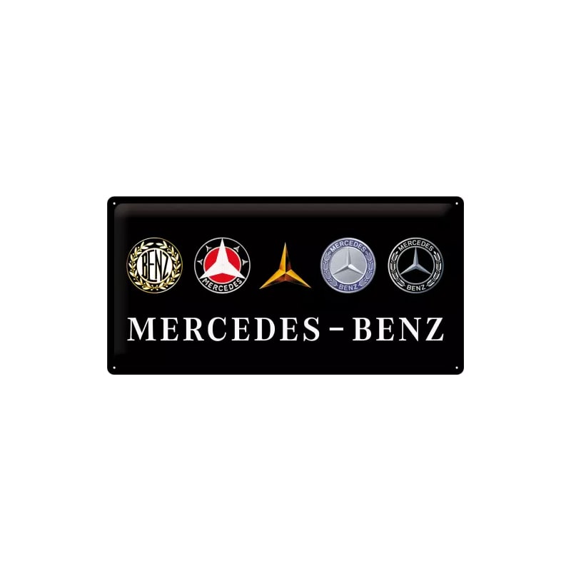 Plakat blaszany 25x50cm Mercedes Logo Evolution