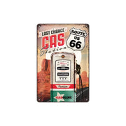 Plakat blaszany 20x30cm Route 66 Gas Stat