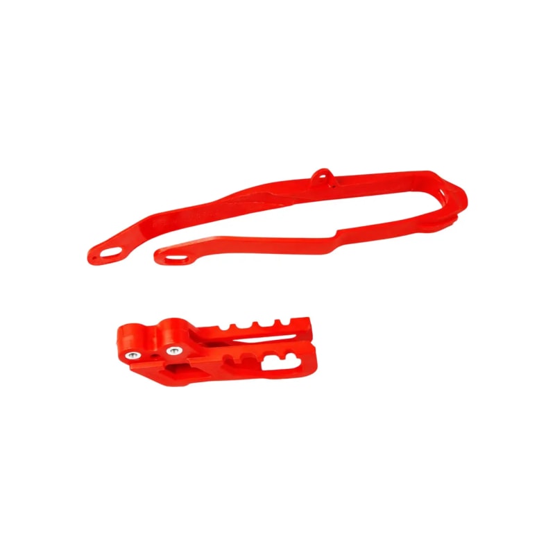 Zestaw UFO ślizg i prowadnica Honda CR 125 250 00-04 CRF 250R X 04 CRF 450R 02-04 czerwony